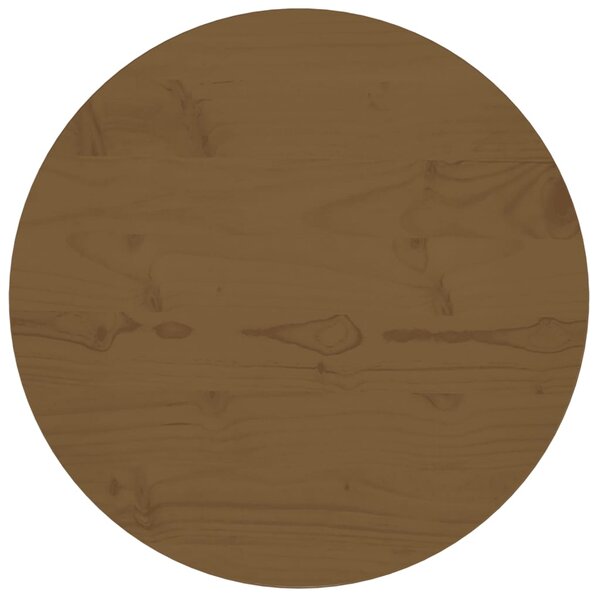 Blat stołu, brązowy, Ø50x2,5 cm, lite drewno sosnowe