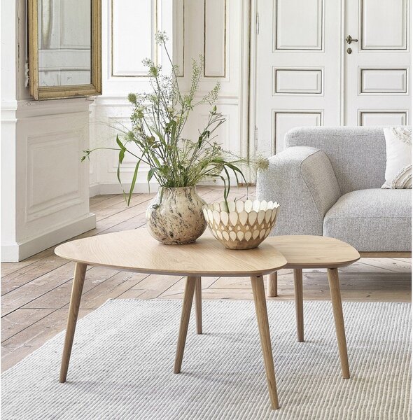 Stoliki w dekorze dębu zestaw 2 szt. 70x100 cm Adda – Unique Furniture