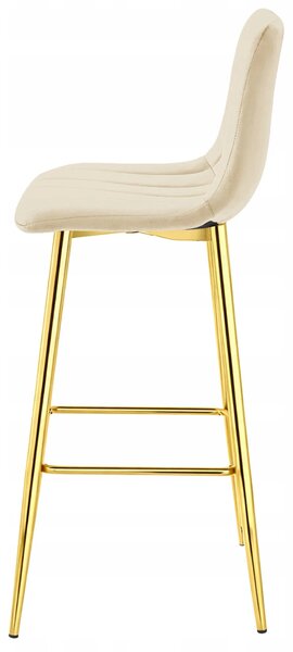 Jasnobeżowy hoker tapicerowany w stylu glamour G6-T59