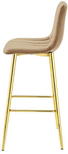 Brązowy welurowy hoker glamour do wyspy Z8-S23