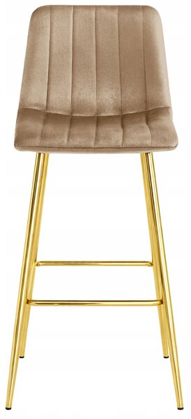Brązowy welurowy hoker glamour do wyspy Z8-S23
