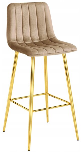 Brązowy welurowy hoker glamour do wyspy Z8-S23