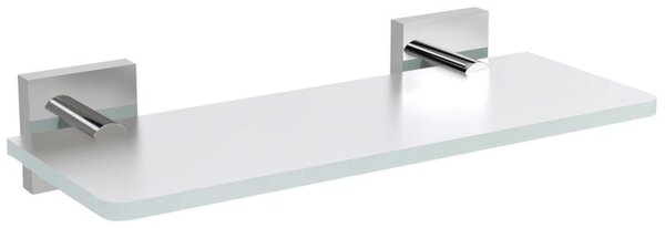 Półka na szklanki Sapho X-SQUARE 300 mm, chrom/szkło mleczne
