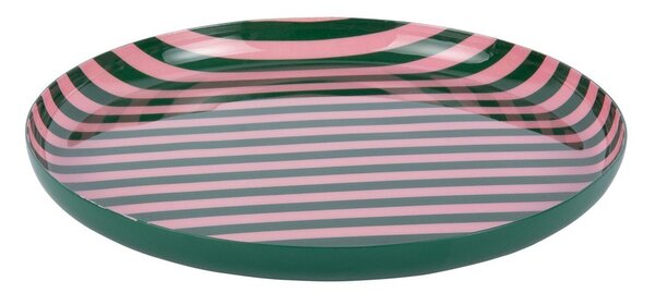 Zielony/jasnoróżowy żelazny talerz ø 22 cm Animado – PT LIVING