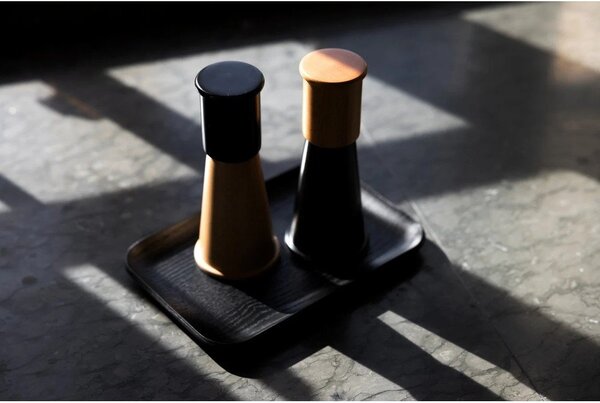 Czarny/w naturalnym kolorze zestaw młynków do pieprzu i soli 2 szt. ceramiczny Gurken – Sagaform