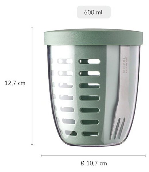 Lunchbox z widelcem Ellipse – Mepal