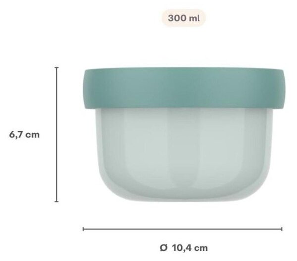 Beżowy plastikowy pojemnik śniadaniowy dla dzieci Sunshine & Rainbow – Mepal