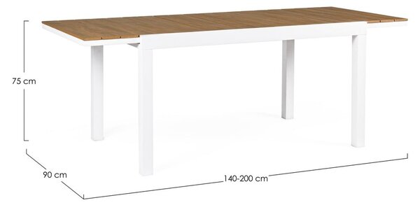 Aluminiowy stół ogrodowy 90x140 cm Elias – Bizzotto