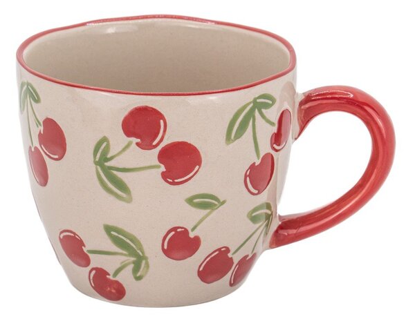 Beżowy kubek ceramiczny 250 ml Cherries – Sass & Belle