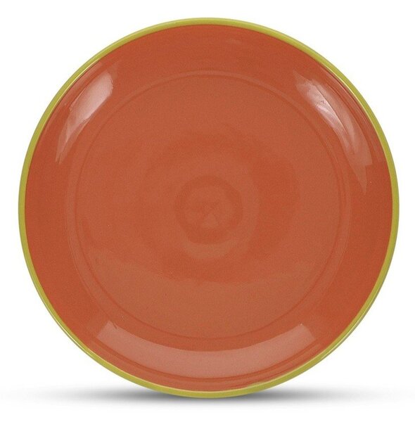 Zielony/pomarańczowy kamionkowy talerz deserowy ø 18 cm Duo – ONA