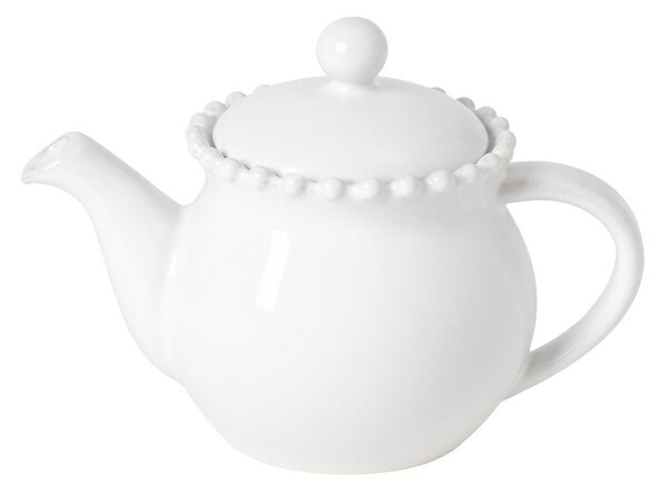 Biały kamionkowy dzbanek do herbaty z sitkiem 500 ml Pearl – Costa Nova