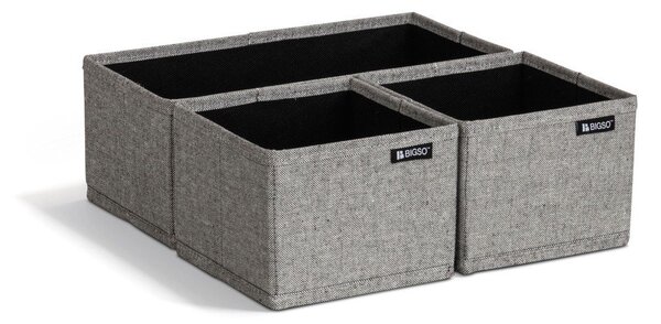 Tekstylne organizery do szuflady zestaw 3 szt. Soft Storage – Bigso