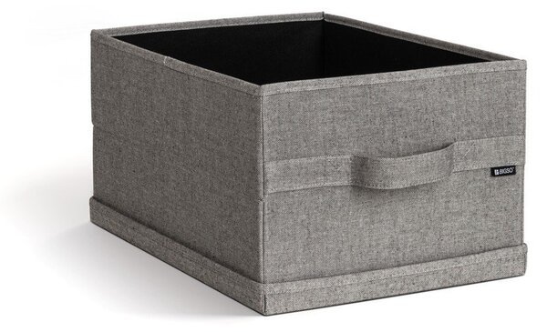 Szary tekstylny pojemnik z pokrywką 31x41x22 cm Soft Storage Medium – Bigso