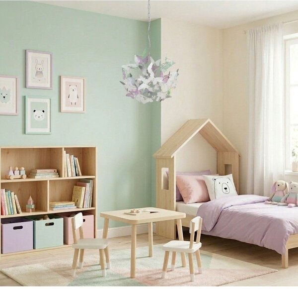 Żyrandol dziecięcy z plastikowym kloszem ø 50 cm Butterfly – Reality