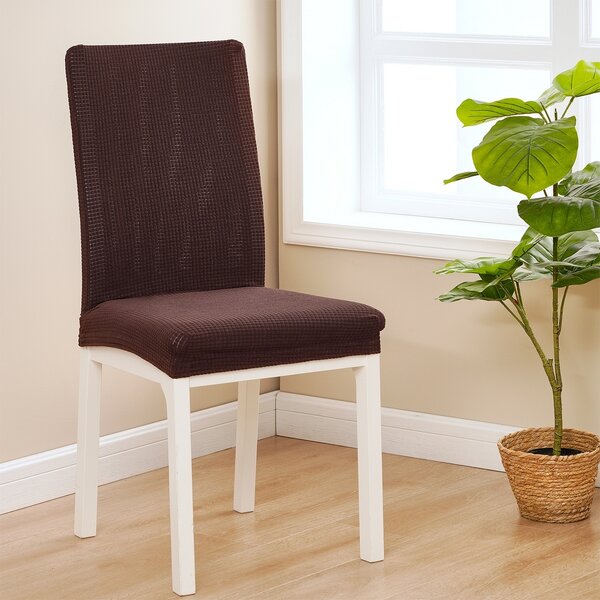 Elastyczny wodoodporny pokrowiec na krzesłoMagic clean ciemnobrązowy, 45 - 50 cm, 2 szt