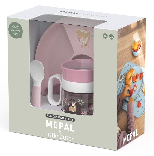 Plastikowy zestaw naczyń dla dzieci 3 szt. Fairy Garden by Little Dutch – Mepal