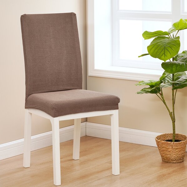 Elastyczny wodoodporny pokrowiec na krzesłoMagic clean brązowy, 45 - 50 cm, zestaw 2 szt
