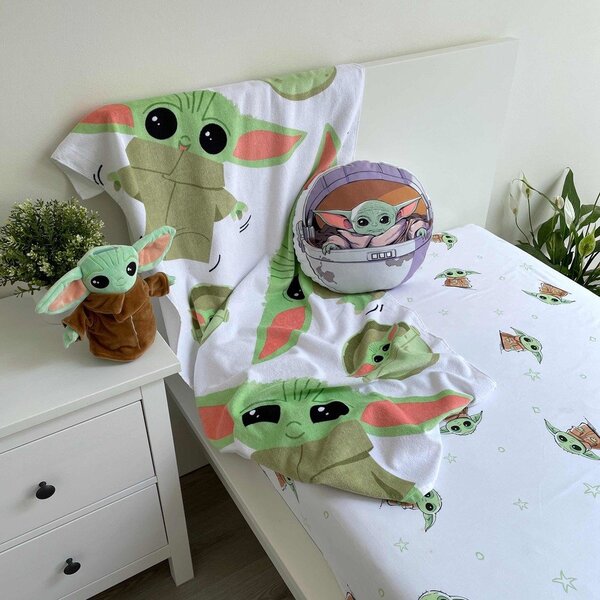 Poduszka dziecięca z mikropluszu ø 40 cm Star Wars "Mandalorian 02" – Jerry Fabrics