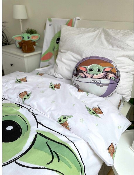 Poduszka dziecięca z mikropluszu ø 40 cm Star Wars "Mandalorian 02" – Jerry Fabrics