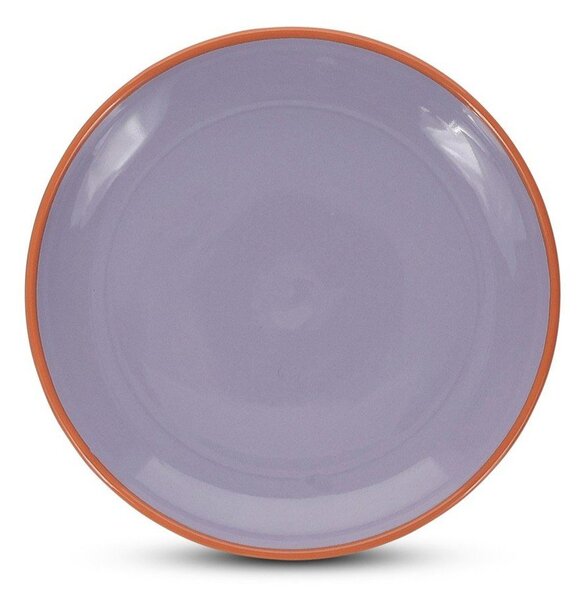 Pomarańczowy/fioletowy kamionkowy talerz deserowy ø 18 cm Duo – ONA