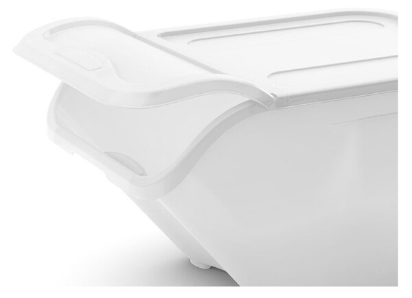 Biały plastikowy pojemnik z pokrywką 55x39x46 cm All In Box – KIS