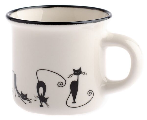 Kubek porcelanowy Dakls Cats Emily, 75 ml