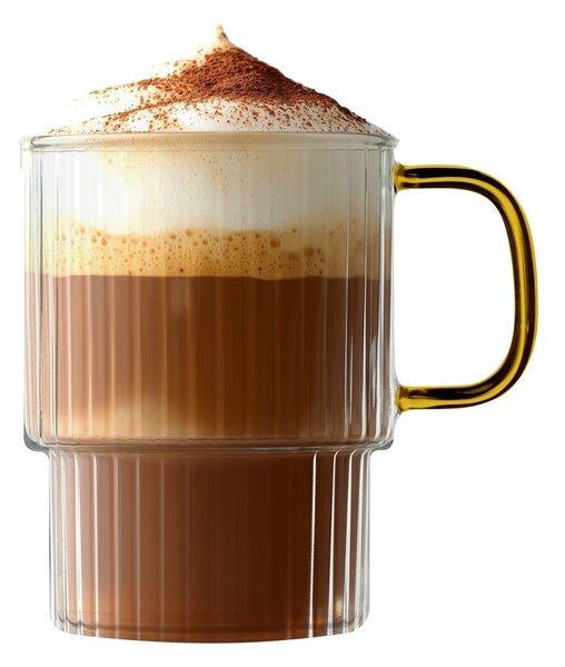 Żółte szklane kubki zestaw 2 szt. do cappuccino 350 ml Livio – Vialli Design