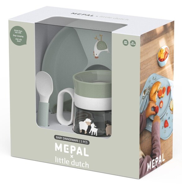 Plastikowy zestaw naczyń dla dzieci 3 szt. Little Farm by Little Dutch – Mepal