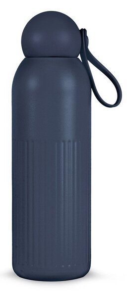 Niebieska butelka termiczna ze słomką ze stali nierdzewnej 500 ml Tekla – Sagaform