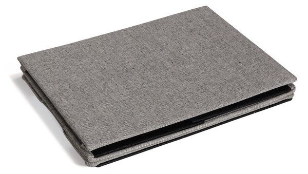 Szary tekstylny pojemnik z pokrywką 27x36x19 cm Soft Storage Small – Bigso