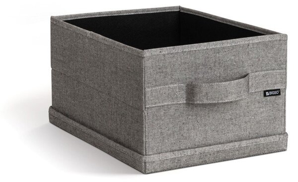 Szary tekstylny pojemnik z pokrywką 27x36x19 cm Soft Storage Small – Bigso