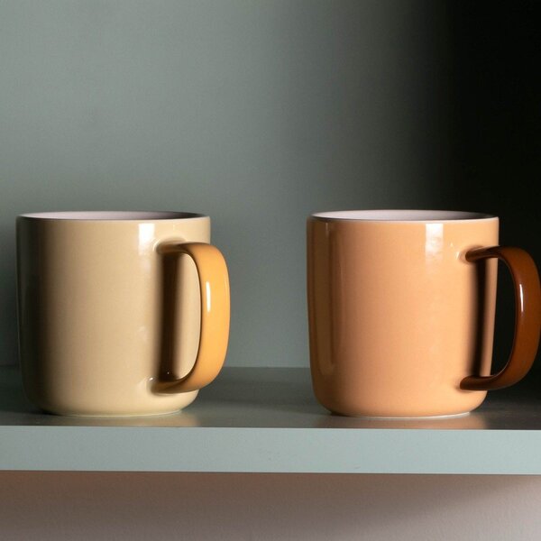 Pomarańczowy kubek new bone china 370 ml Mae – ONA