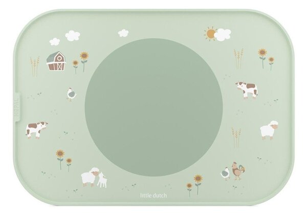 Plastikowa/silikonowa mata stołowa dla dzieci 28x40 cm Little Farm by Little Dutch – Mepal