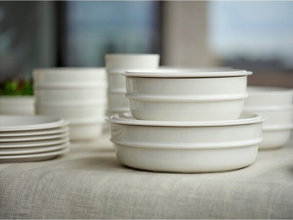Kremowy porcelanowy talerz deserowy ø 20 cm Eau – Zone