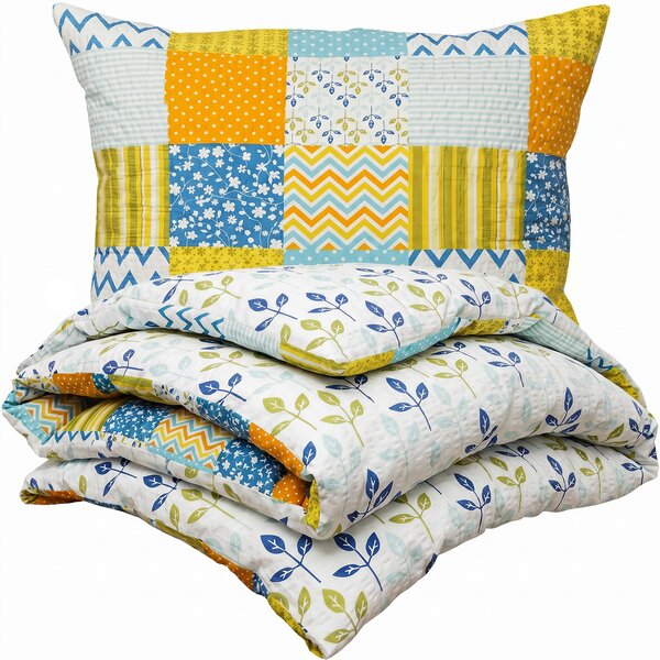 4Home Pościel z kory Patchwork blue, 140 x 200 cm, 70 x 90 cm, 140 x 200 cm, 70 x 90 cm