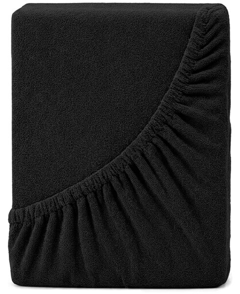 4Home prześcieradło frotte IDEAL czarny, 90–100 x 200 cm, 90–100 x 200 cm