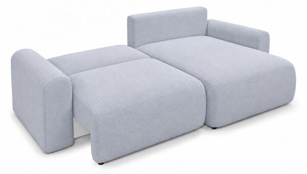 Rozkładany narożnik dwustronny L NORDEN PAROS 250x140 cm, jasnoszary