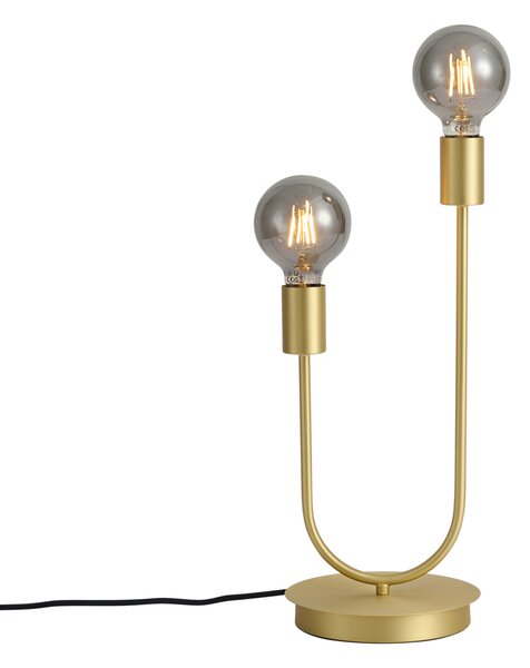 Lampa stołowa Art Deco mosiądz 2-źródła światła - Tuning
