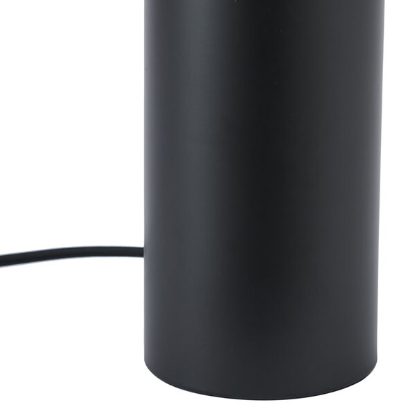 Nowoczesna lampa stołowa czarna 24 cm - Cylinder