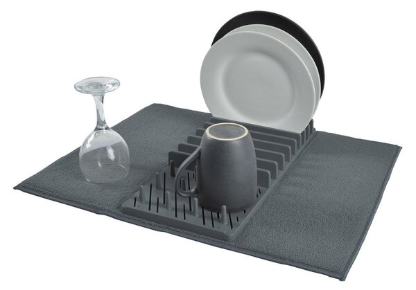 Szara plastikowa podkładka do naczyń 50x38 cm – Homéa