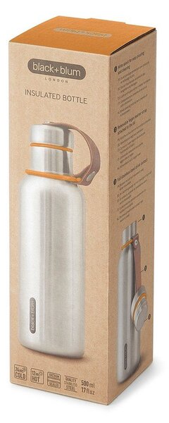 Butelka termiczna ze stali nierdzewnej w kolorze srebra 500 ml – Black + Blum