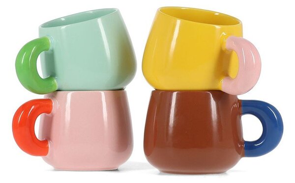 Ciemnobrązowy kubek new bone china 470 ml Coco – ONA