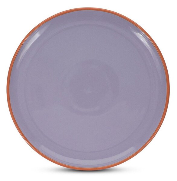 Pomarańczowy/fioletowy kamionkowy talerz ø 26 cm Duo – ONA