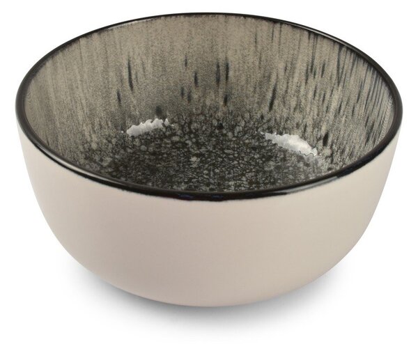 Czarna/kremowa kamionkowa miska 740 ml Gravel – ONA