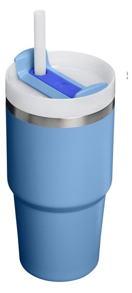 Niebieski termos ze stali nierdzewnej ze słomką 600 ml Quencher H2.O FlowState™ Tumbler Blue Sky – Stanley