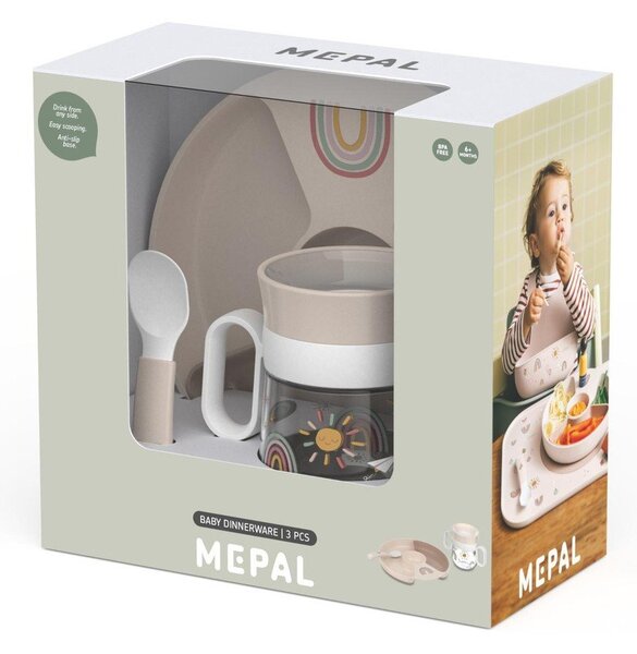 Plastikowy zestaw naczyń dla dzieci 3 szt. Sunshine & Rainbow – Mepal