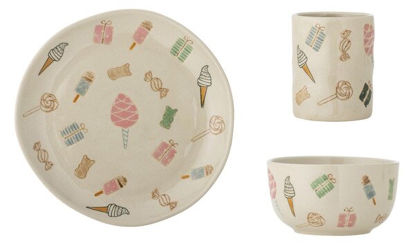 Kamionkowy zestaw naczyń dla dzieci 3 szt. Sweets – Bloomingville Mini