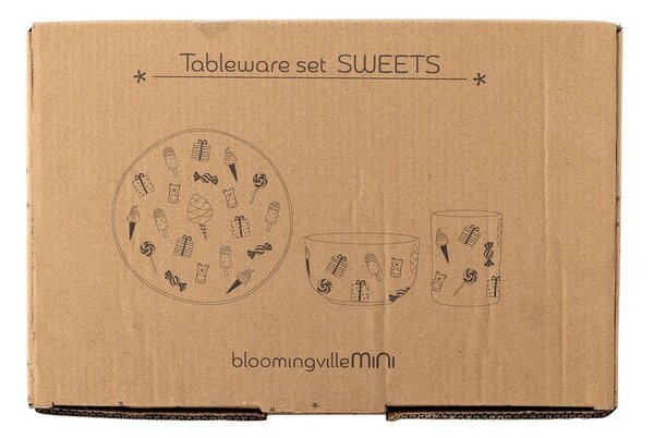 Kamionkowy zestaw naczyń dla dzieci 3 szt. Sweets – Bloomingville Mini