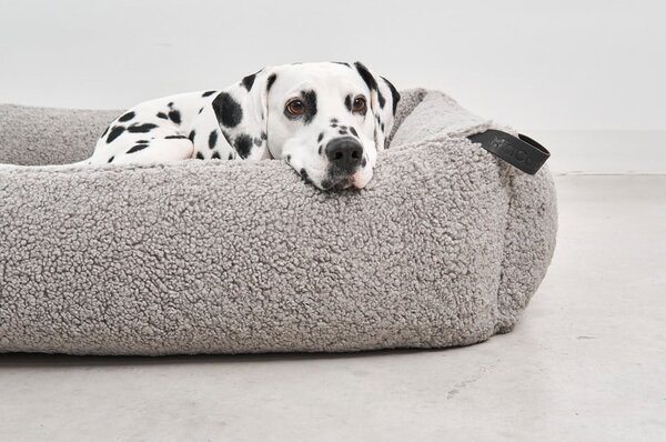 Szare legowisko dla psów z materiału bouclé 71x91 cm Senso Pebble M – MiaCara