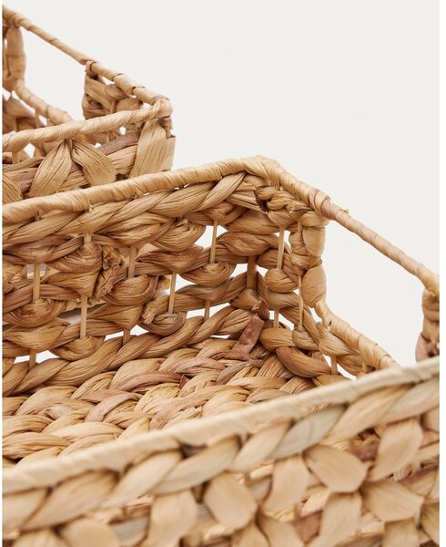 Koszyki zestaw 2 szt. z hiacyntu wodnego 36x27x9 cm Tressa – Kave Home